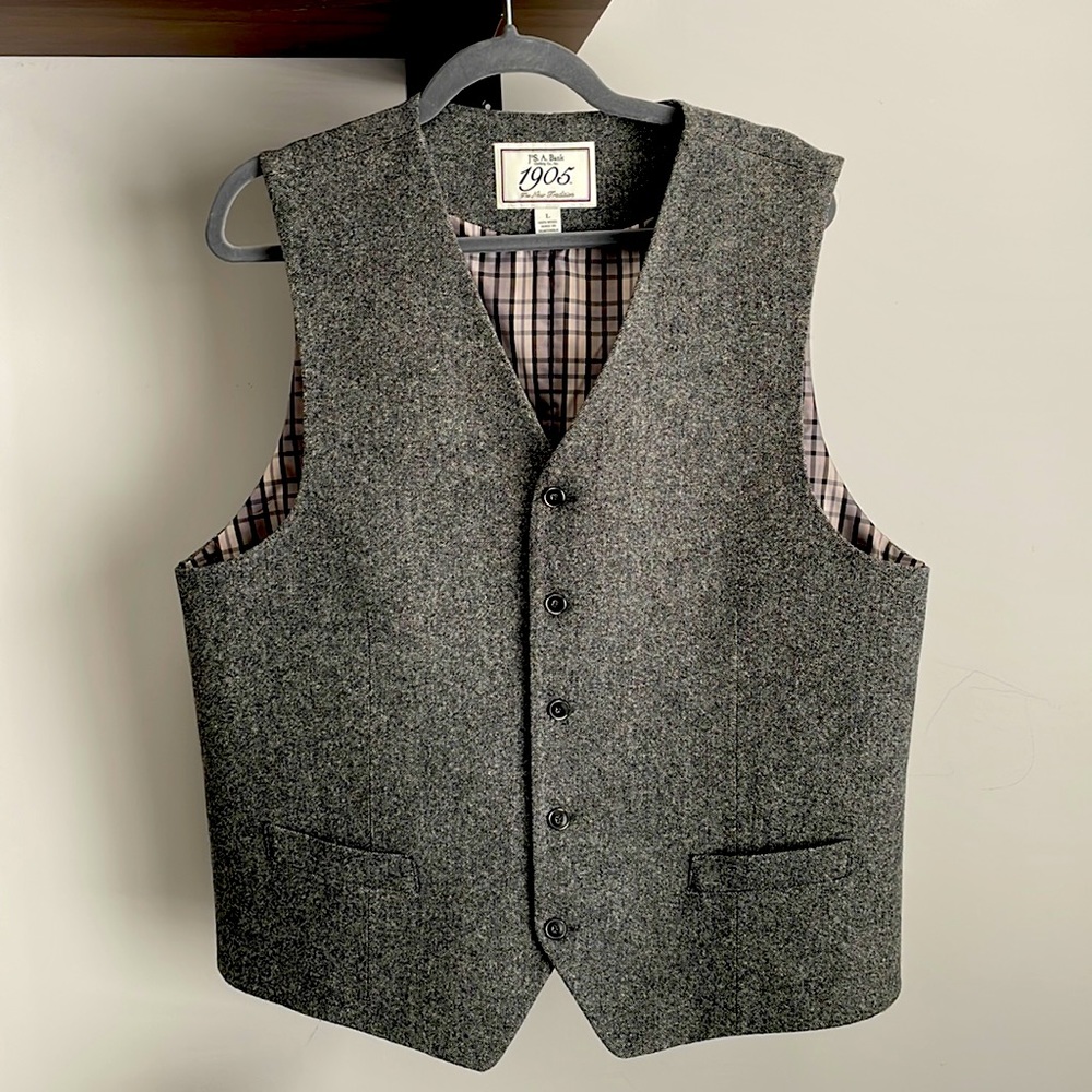 Joseph A. Bank 1905 Grey Flannel Vest